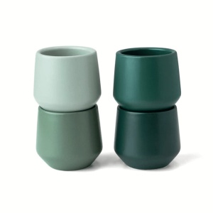 Set 4 Cesti cafea Espresso, colectia Luxe, ceramica, Evergreen, 90 ml