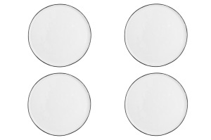 Set 4 Farfurii mari intinse, colectia Pure, gresie ceramica, alb, Ø27,5 cm - Img 1