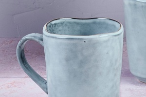 Set 6 Cani de cafea, Cloud Storm Grey, ceramica, gri, 400ml - Img 4