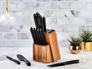 Set 6 Cutite de friptura, JENSEN, lama inox satinat cu maner negru mat - Img 7