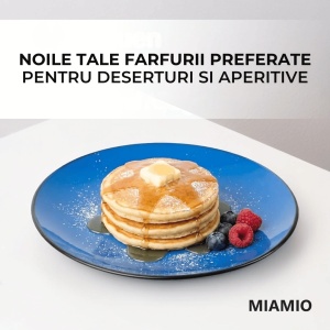 Set 6 Farfurii de desert Le Papillon, ceramica, albastre, 21 cm - Img 3