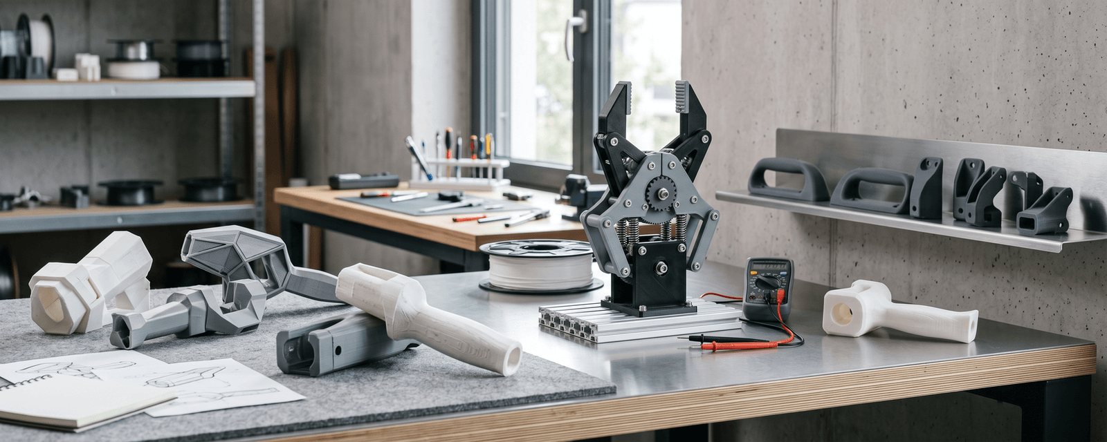 Piese printate 3D din filament PETG pentru prototipare și componente funcționale