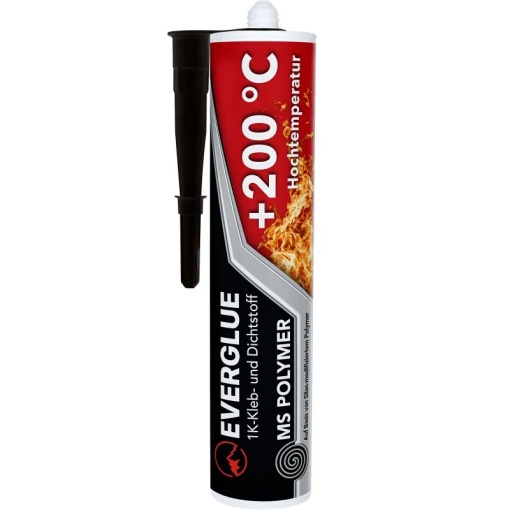 Everglue 1K MS polymer adhesive sealant high temperature black 440g