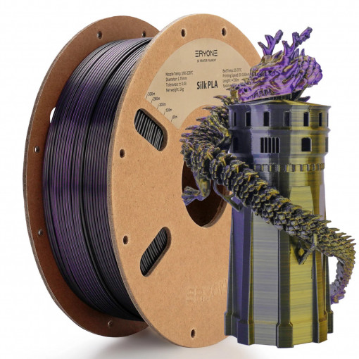 Filament ERYONE BLACK & GOLD&PURPLE SILK Dual-Color PLA