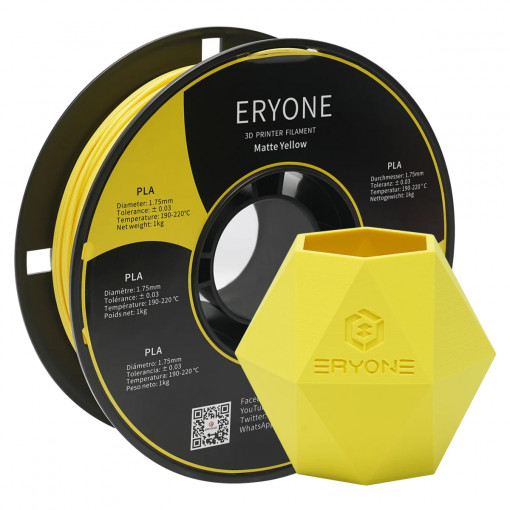 Filament ERYONE PLA Matte Yellow-1Kg