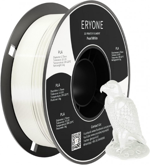 Filament ERYONE PLA Pearl White-1Kg