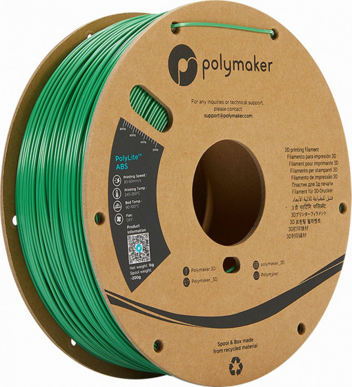 Filament PolyMaker PolyLite ABS Green 1kg