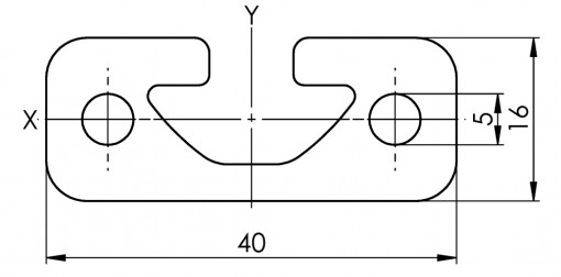 Profil canal T 40x16 slot 8mm