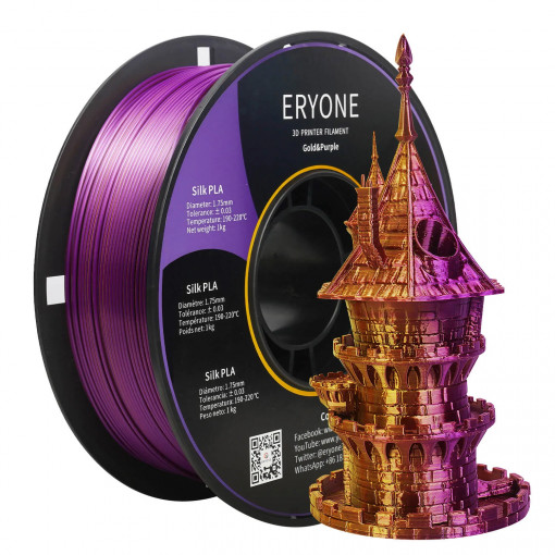 Filament ERYONE GOLD&PURPLE Silk Dual-Color PLA