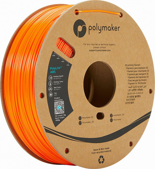 Filament PolyMaker PolyLite ABS Orange 1kg