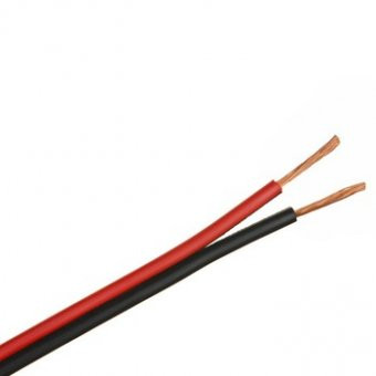CABLU BIFILAR ROSU-NEGRU 2 X 0.5 mm pachet 10 metri