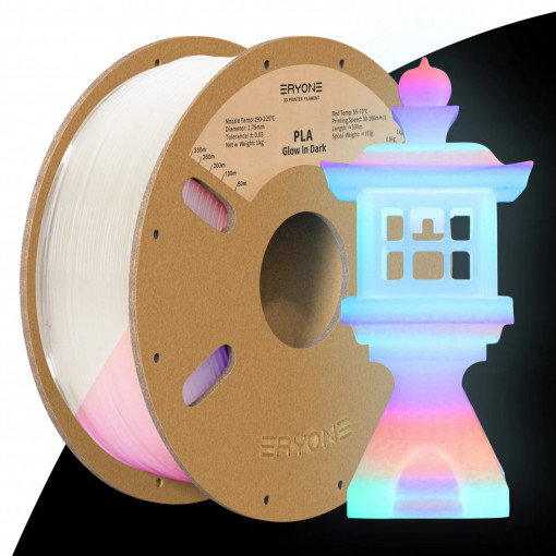Filament ERYONE PLA Glow Rainbow in The Dark-1Kg