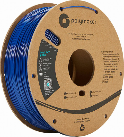 Filament POLYMAKER PolylLite PETG Blue 1Kg