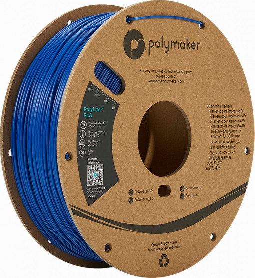 Filament POLYMAKER PolylLite PLA Blue 1Kg