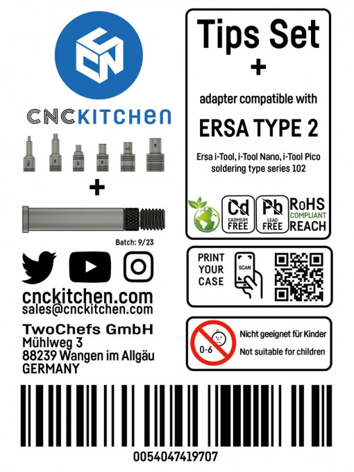 Soldering tips ERSA TYPE 2