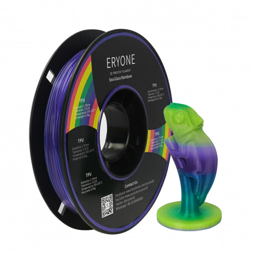 Filament ERYONE TPU Sea Glass Rainbow-0.5kg 1.75mm