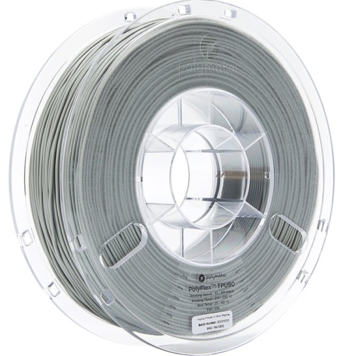 Filament PolyMaker PolyFlex TPU90 Grey 750g