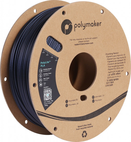 Filament POLYMAKER PolylLite PLA Sparkle Dark Blue 1Kg