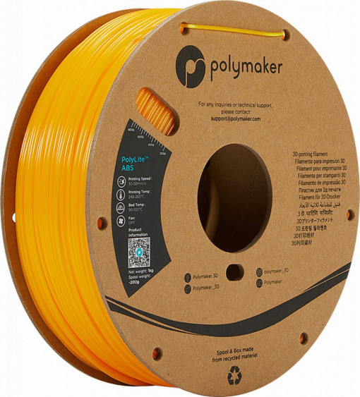 Filament PolyMaker PolyLite ABS Yellow 1kg