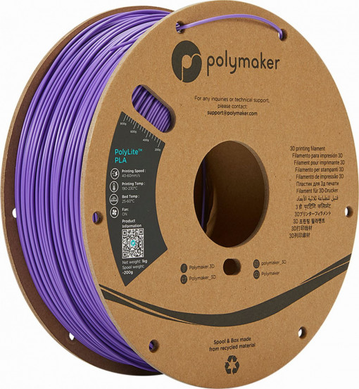Filament POLYMAKER PolyLite PLA Purple 1Kg