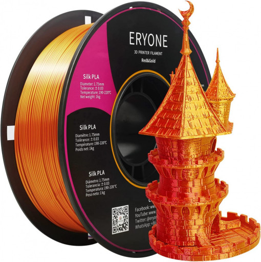 Filament ERYONE RED@GOLD SILK Dual-color PLA