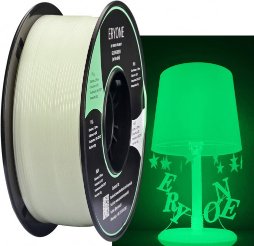 Filament ERYONE PLA Glow Green in The Dark-1Kg
