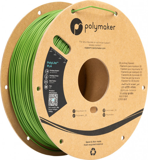 Filament POLYMAKER PolyLite PLA Jungle Green 1Kg