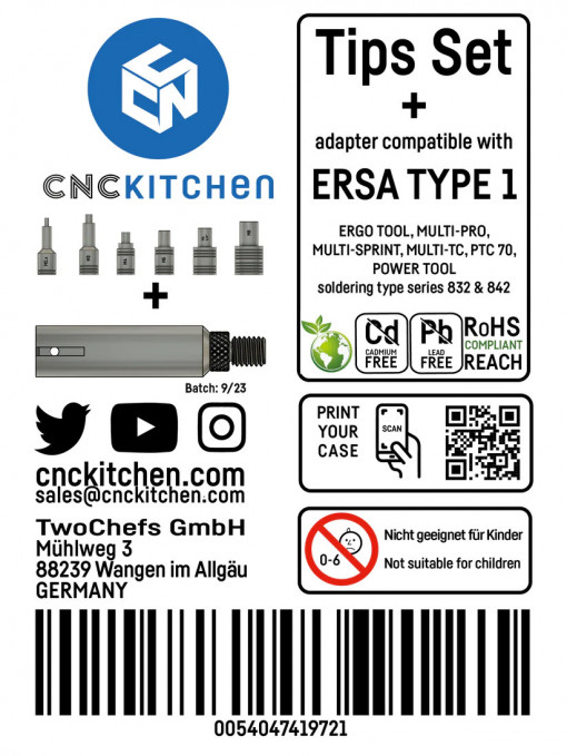 Soldering tips ERSA TYPE 1