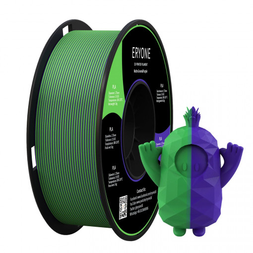 Filament ERYONE PURPLE&GREEN Matte Dual-Color PLA-1Kg