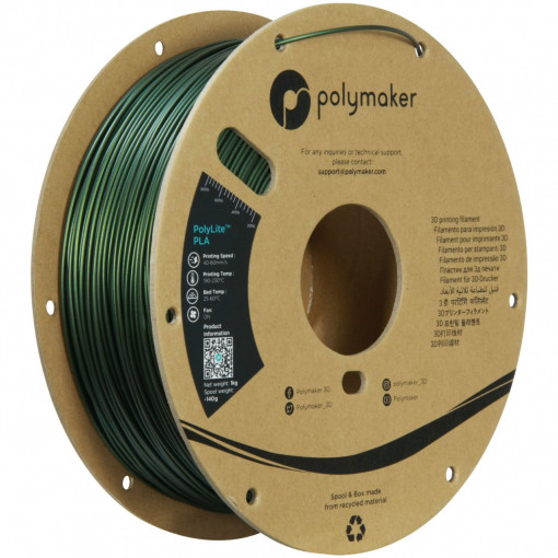 Filament POLYMAKER PolylLite PLA Sparkle Dark Green 1Kg