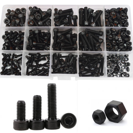 Set suruburi si piulite DIN 912 M3-M4-M5 415 bucati