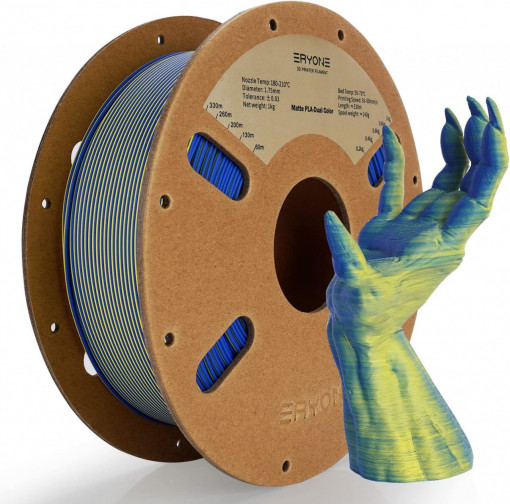 Filament ERYONE BLUE&YELLOW Matte Dual-Color PLA-1Kg 1.75mm