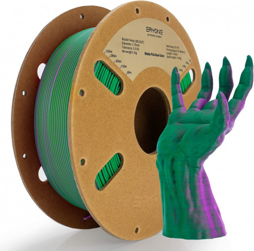 Filament ERYONE RED PURPLE&amp;GREEN Matte Dual-Color PLA