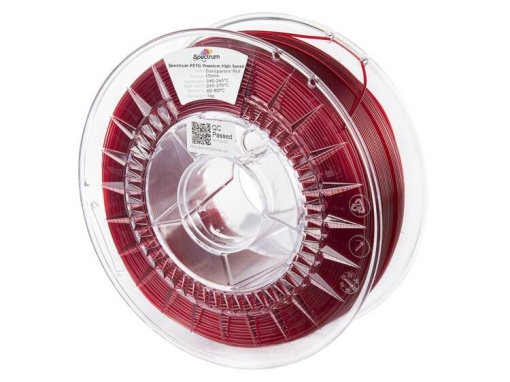 Filament Spectrum PETG Premium High Speed Transparent Red 1kg