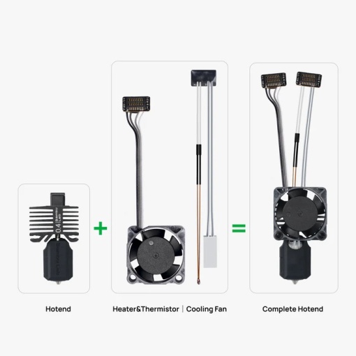 Hotend complet pentru Bambu Lab seria P1 0.4 mm Hardened Steel