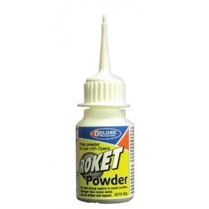 Deluxe Materials Roket Powder - Pudră Întăritoare pentru Superglue (CA), 40g