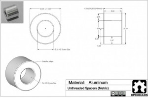 Distantier aluminiu 13,2 mm pachet 4 bucati