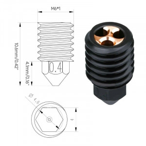 Duza CHT Hardened Steel pentru Bambu Lab-0.6mm