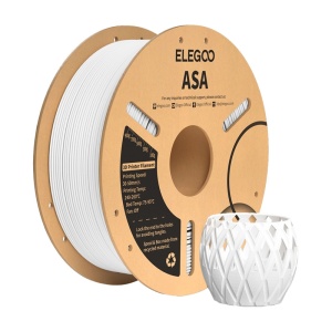 Piesa 3D alba printata cu filament Elegoo ASA White 1kg rezistenta UV - Reprapmania