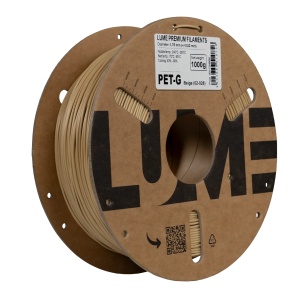 Filament PETG Lume bej 1kg, rolă unghi 1
