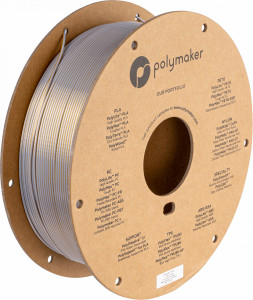Filament POLYMAKER PolyLite Silk PLA Dual Color Crown Gold-Silver
