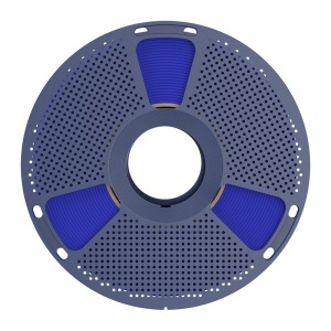 Rolă de Filament Sunlu PETG High-Speed Matte Blue 1kg integrată într-un sistem de printare 3D.