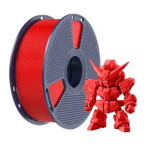 Detaliu textura filament Sunlu PLA+ 2.0 rosu disponibil la Reprapmania