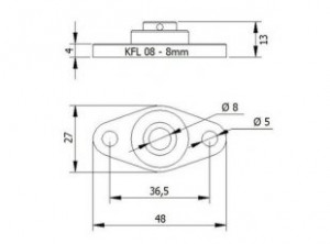 Rulment in carcasa cu flansa 10mm KFL000