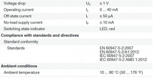 Senzor inductiv PEPPERL & FUCHS 5VDC