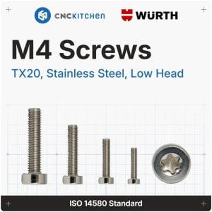 Surub M4x10 mm, TX20, oțel inoxidabil AISI 304, cap redus - 25 bucati