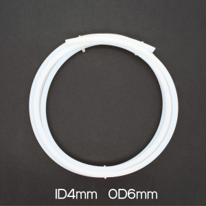Tub PTFE 4x6mm alb-1metru