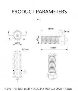 Duza pentru Qidi X series CuCrZr 0.4mm