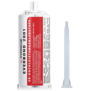Everglue 2K MMA Everbond 2001 bej, rezistență extrem de ridicată la benzină și kerosen, 50ml, cartuș dublu 1:1