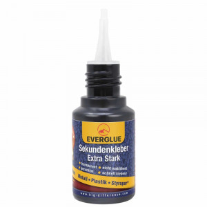 Everglue super glue cyanoacrylate (vascozitate medie) pentru metal, plastic, polistiren